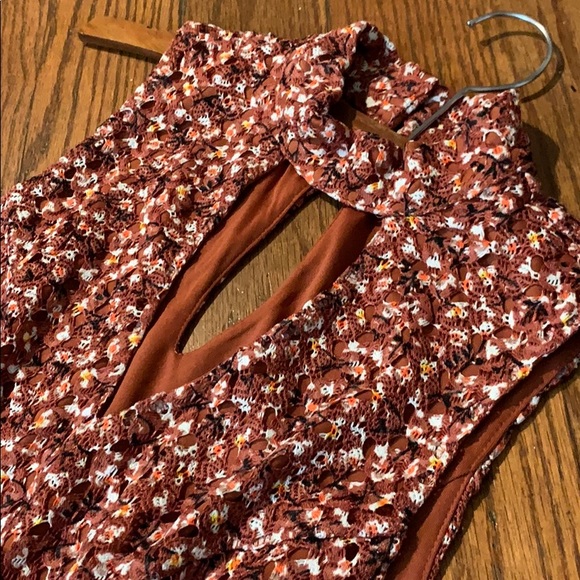 High Neck Crochet Midi Dress - Picture 3 of 9